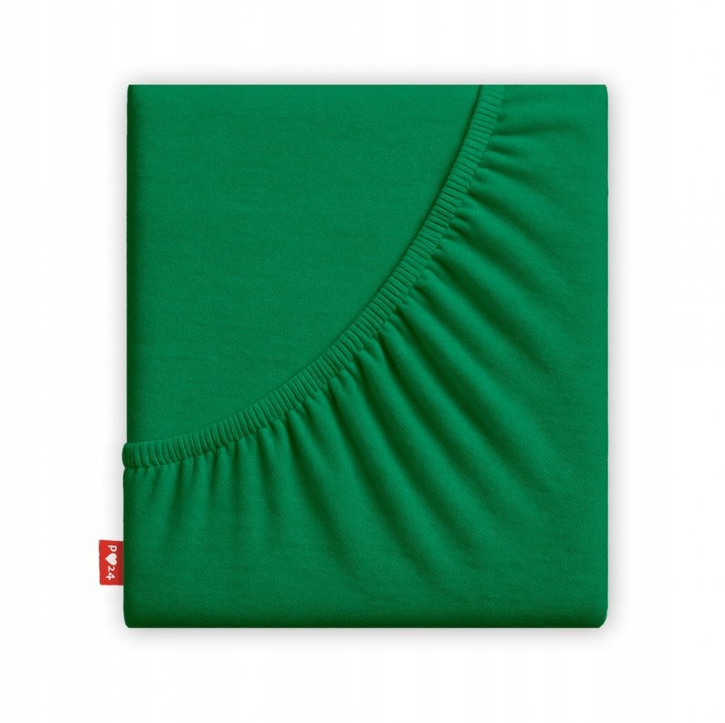 Prześcieradło 220x240 z Gumką GRUBA Bawełna Premium Bok 30 Butelkowa zieleń