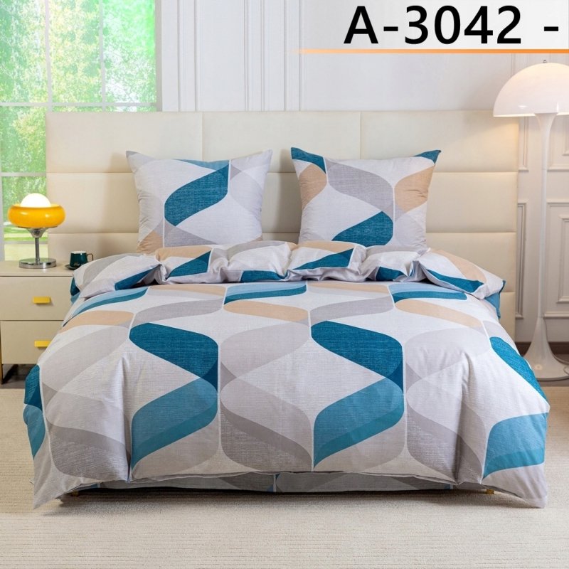 POŚCIEL 160x200 BAWEŁNA KOMPLET POŚCIELI BAWEŁNIANEJ + 2 POSZEWKI A-3042
