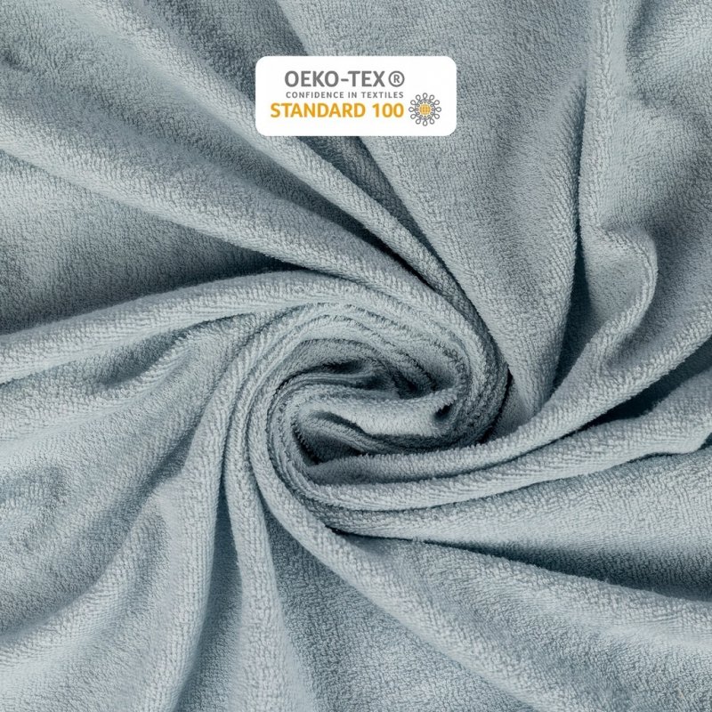 Prześcieradło Frotte z Gumką 220X240 Gruba Bawełna 200g Bok 30 cm popielaty