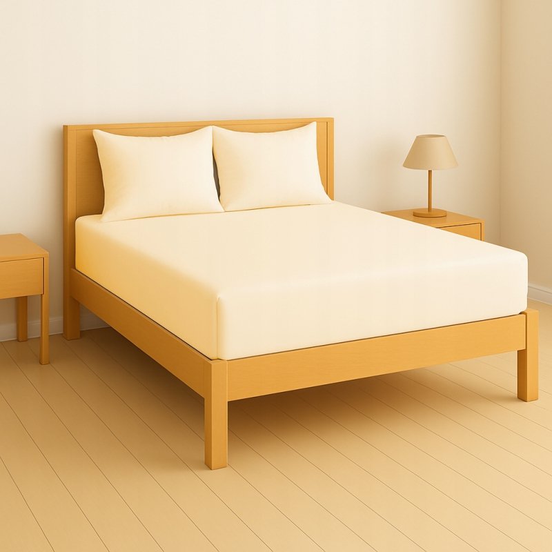 PRZEŚCIERADŁO Z GUMKĄ 140x200 ECRU MATERAC ZAKŁADKA DO 25 CM