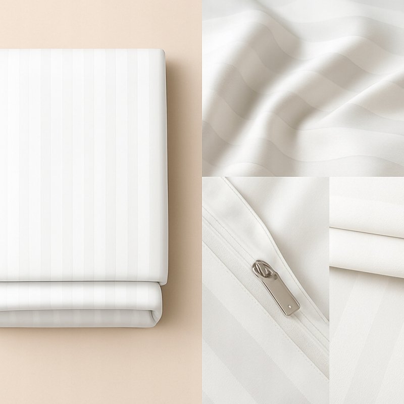 POŚCIEL 160x200 HOTELOWA 100% GRUBA BAWEŁNA SATYNOWA ADAMASZEK BIAŁY