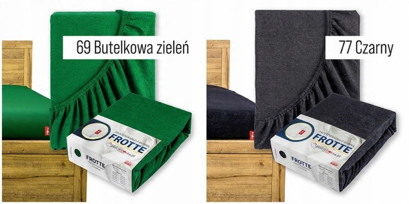 Prześcieradło FROTTE z Gumką 100x200 Bawełna Czesana Bok 30 cm Różne Kolory  (WYBIERZ)