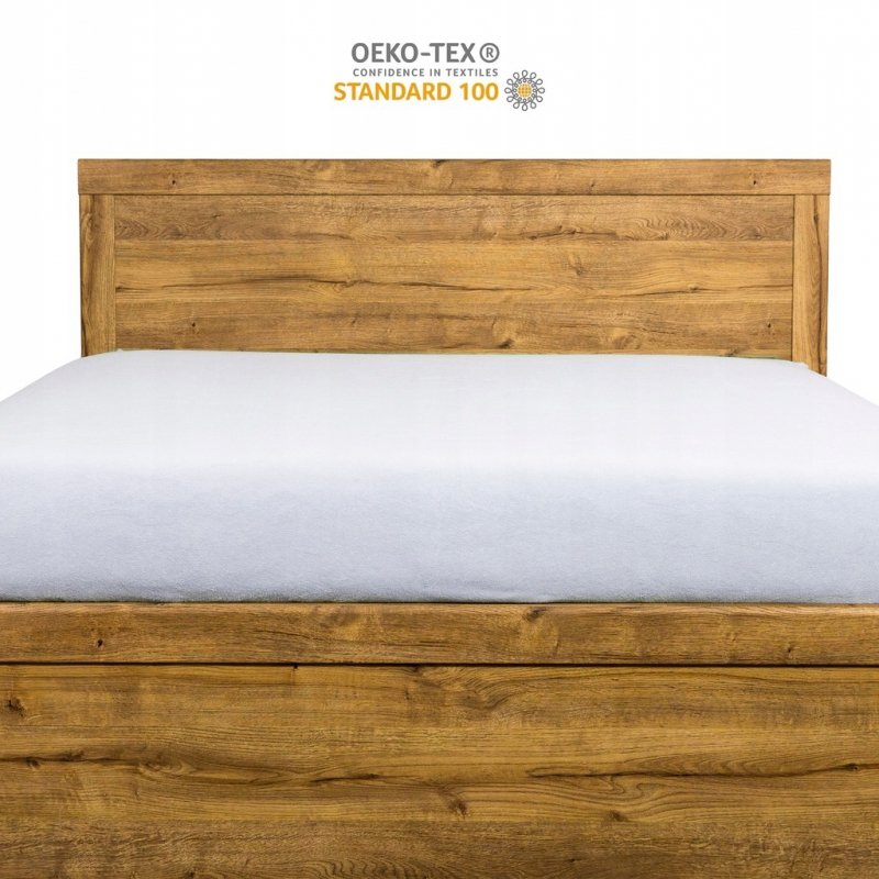 Prześcieradło Frotte z Gumką 200X200 Gruba Bawełna 200g Bok 30 cm biały