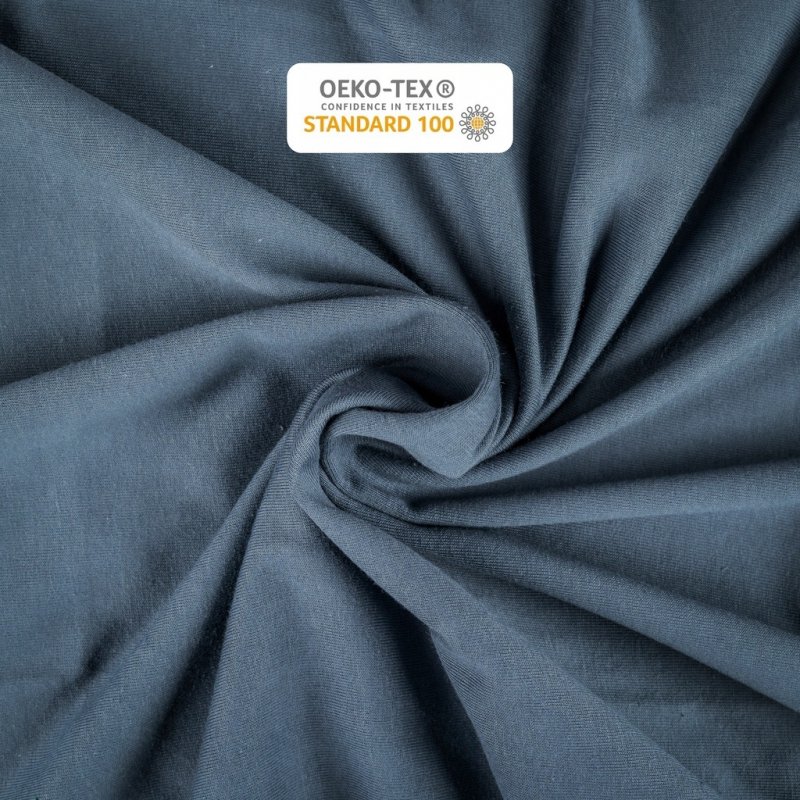 Prześcieradło Jersey z Gumką 120x200 Gruba Bawełna Bok 30 cm popiel ciemny