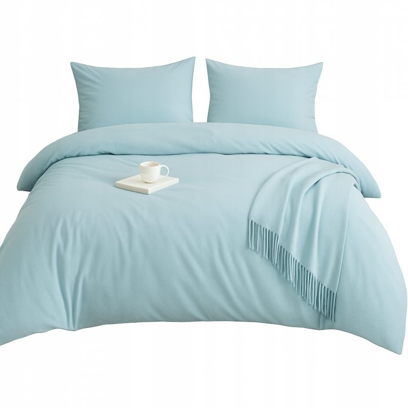 Pościel 200x220 Mikrofibra +2 Poszewki Komplet na Zamek – błękit