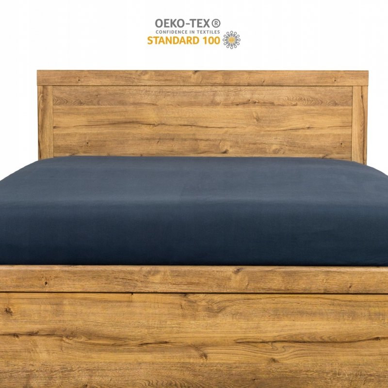 Prześcieradło 100x200 z Gumką GRUBA Bawełna Premium Bok 30 cm Popiel ciemny