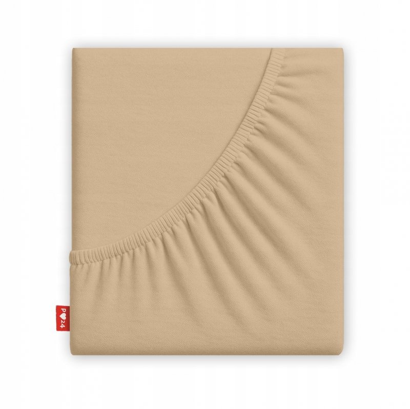 Prześcieradło 220x240 z Gumką GRUBA Bawełna Premium Bok 30 cm Beżowy