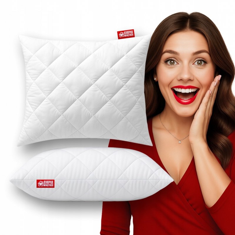 Poduszka 40x40 Antyalergiczna Pikowana GRUBA Polska HCS