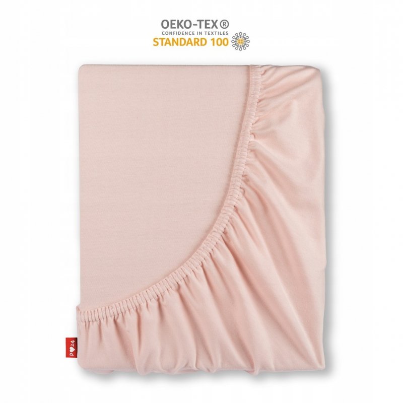 Prześcieradło Jersey z Gumką 140x200 Gruba Bawełna Bok 30 cm pudrowy róż