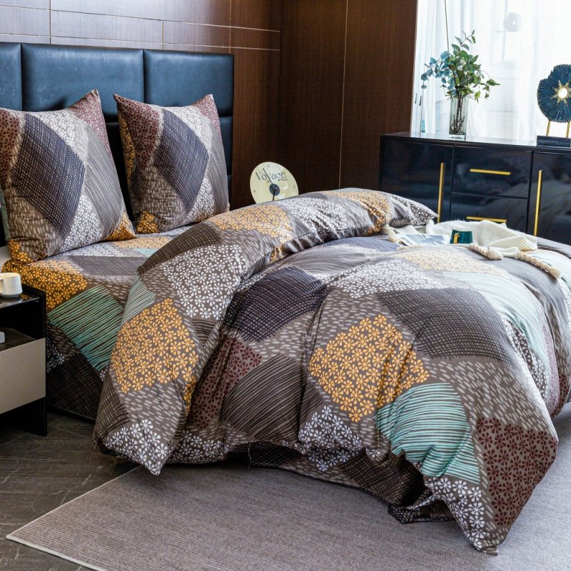 POŚCIEL 200x220 BAWEŁNA KOMPLET POŚCIELI BAWEŁNIANEJ + 2 POSZEWKI A-3107