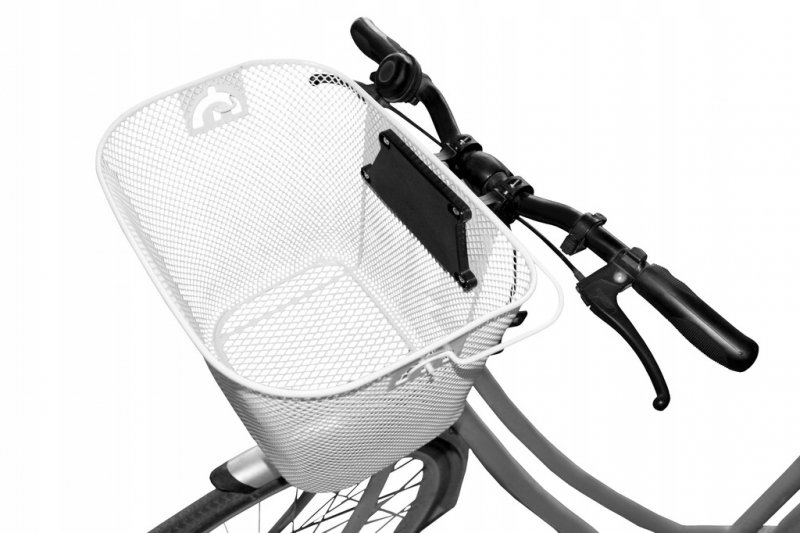 Kosz rowerowy przedni Best na click SIWY VOGEL VKS-102WH NA PRZÓD CLICK