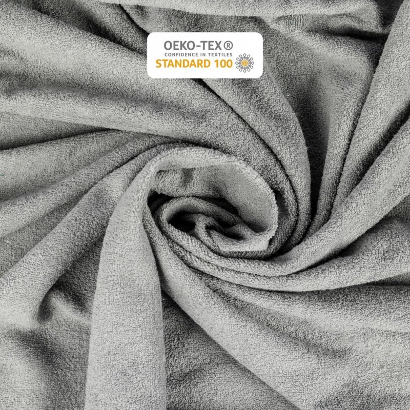 Prześcieradło Frotte z Gumką 90x200 Gruba Bawełna 200g Bok 30 cm stalowy