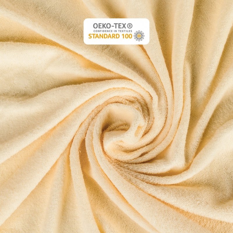 Prześcieradło Frotte z Gumką 100x200 Gruba Bawełna Bok 30 cm kość słoniowa