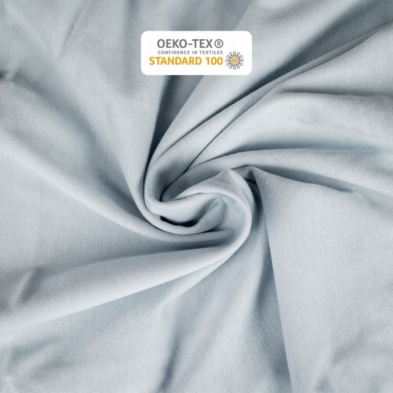 Prześcieradło Jersey z Gumką 160x200 Gruba Bawełna Bok 30 cm popielaty