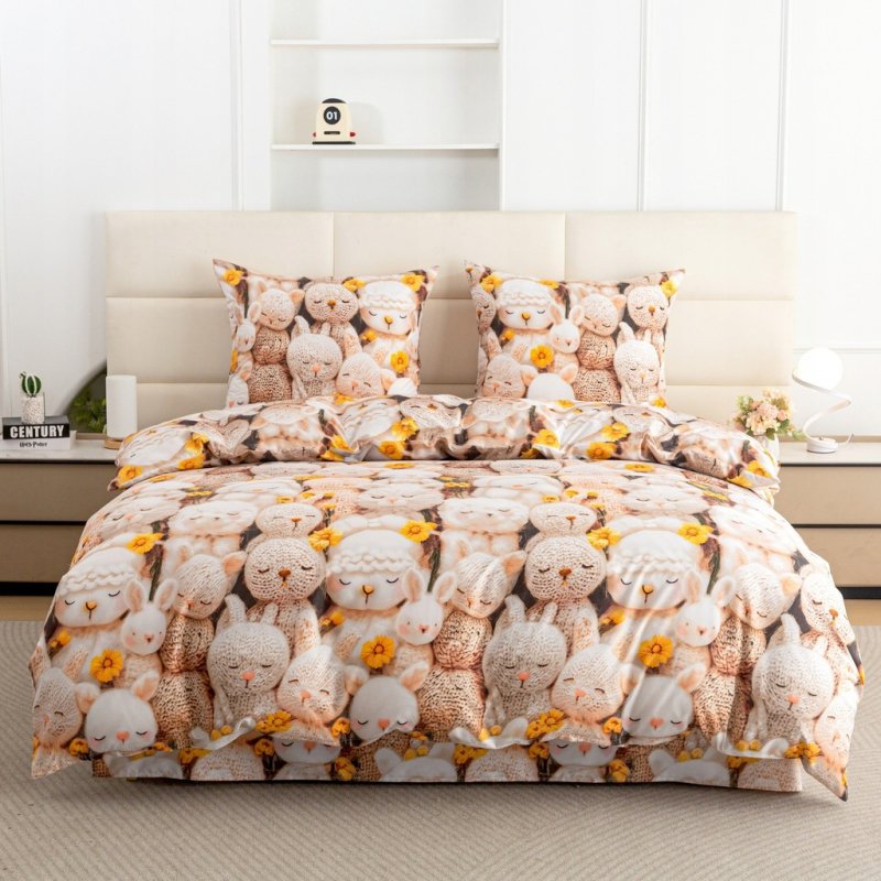 POŚCIEL 140x200 BAWEŁNIANA KOMPLET POŚCIELI + POSZEWKA WZÓR A-3300