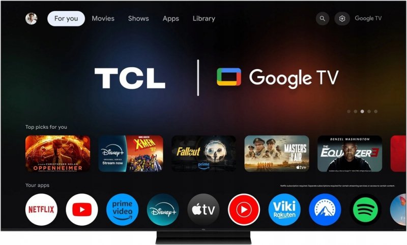 Telewizor TCL 65C7K 65" QD-Mini LED 4K 144Hz Google TV Dolby Atmos HDMI 2.1