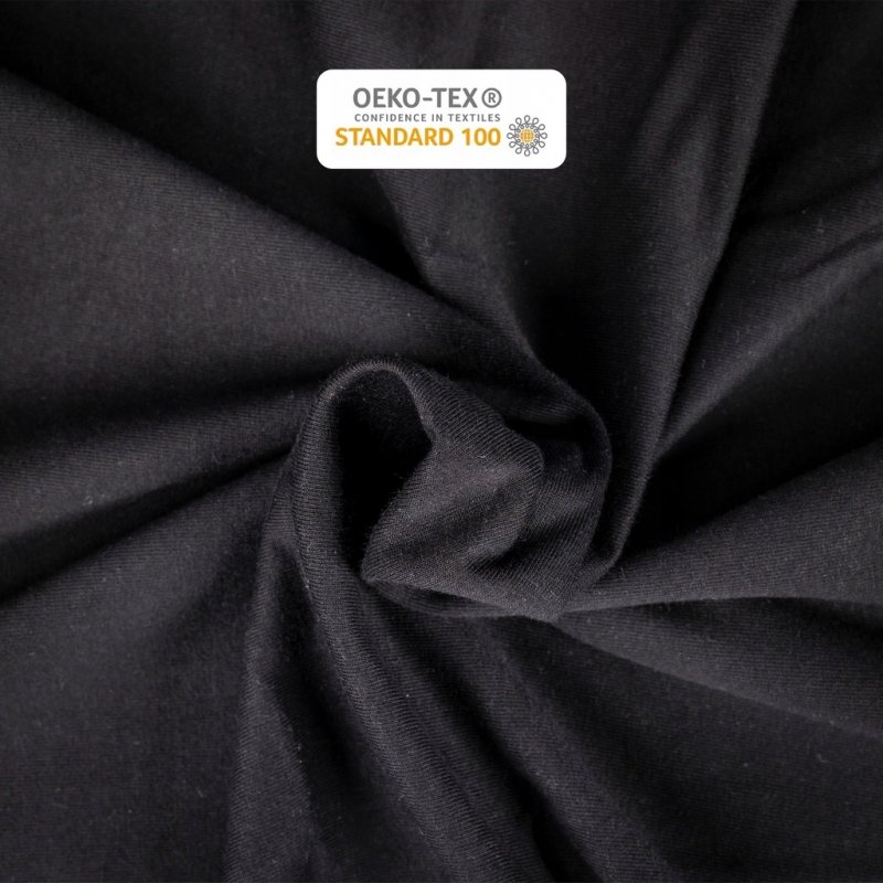 Prześcieradło 200x200 z Gumką GRUBA Bawełna Premium Bok 30 cm Czarny