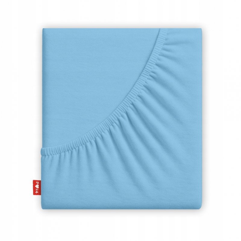 Prześcieradło 120x200 z Gumką GRUBA Bawełna Premium Bok 30 cm Błękitny