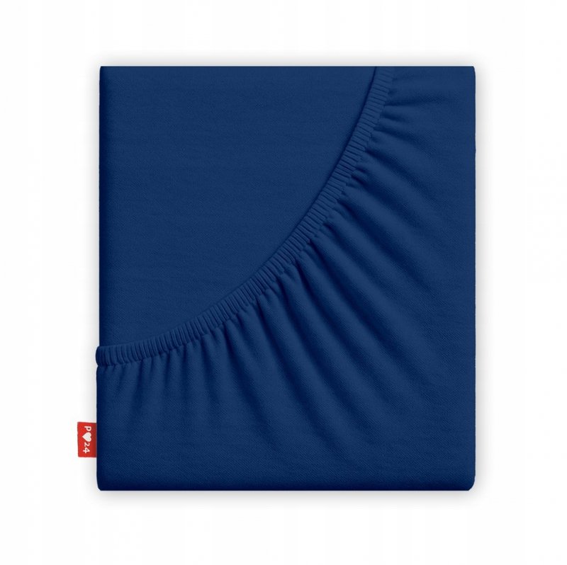 Prześcieradło 100x200 z Gumką GRUBA Bawełna Premium Bok 30 cm Granatowy