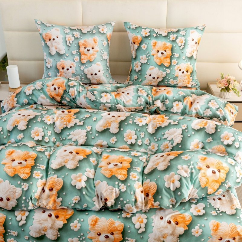 POŚCIEL 140x200 BAWEŁNIANA KOMPLET POŚCIELI + POSZEWKA WZÓR A-3298