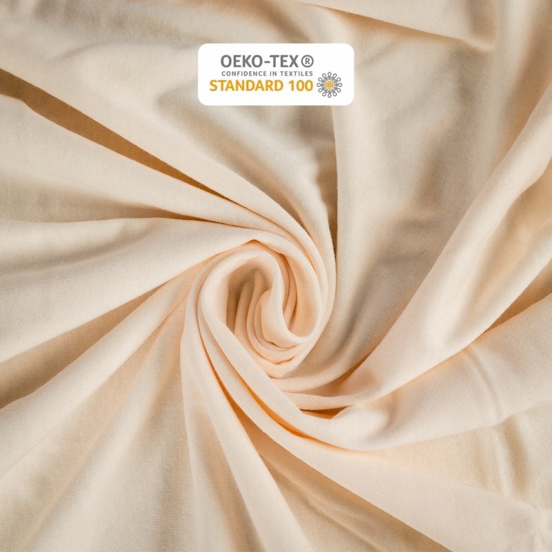 Prześcieradło 200x220 z Gumką GRUBA Bawełna Premium Bok 30 cm Kość słoniowa