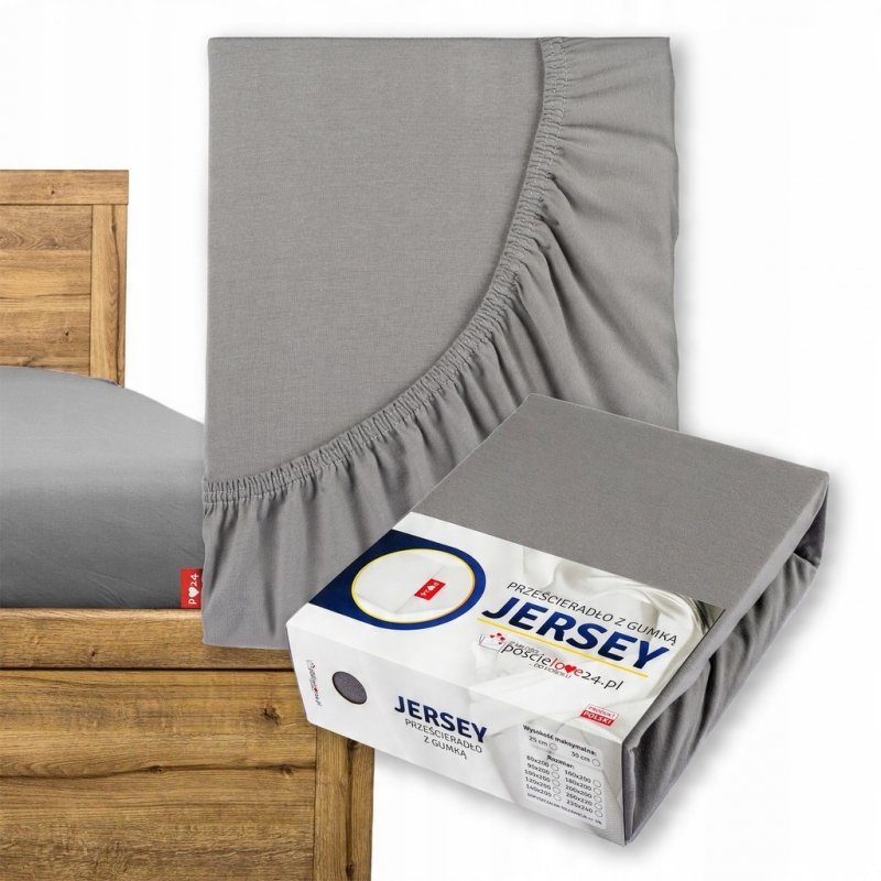 Prześcieradło Jersey z Gumką 200x200 Bawełna Czesana Bok 30 cm Różne Kolory