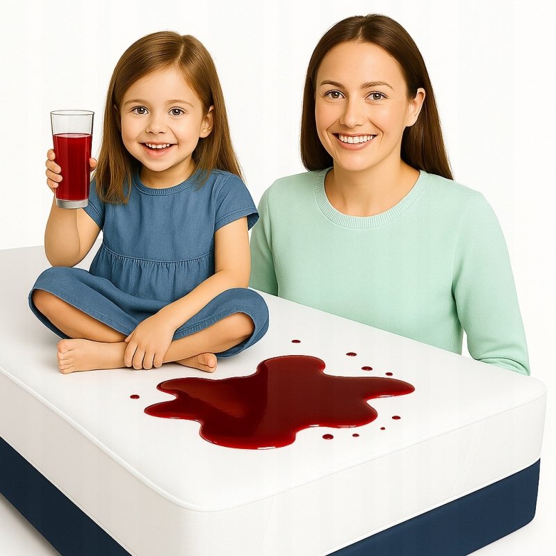 Ochraniacz na materac 160x200 NIEPRZEMAKALNY WODOODPORNY 90C topper Z GUMKĄ