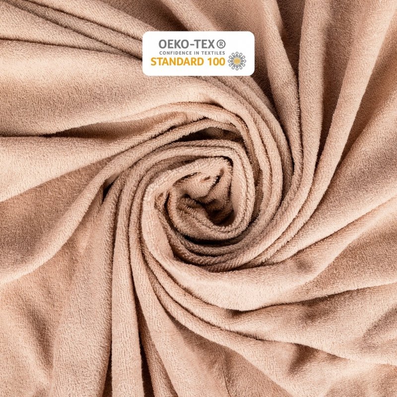 Prześcieradło Frotte z Gumką 200X200 Gruba Bawełna 200g Bok 30 cm cafe