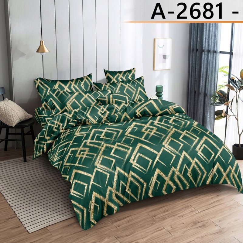 POŚCIEL 160x200 BAWEŁNA KOMPLET POŚCIELI BAWEŁNIANEJ + 2 POSZEWKI A-2681