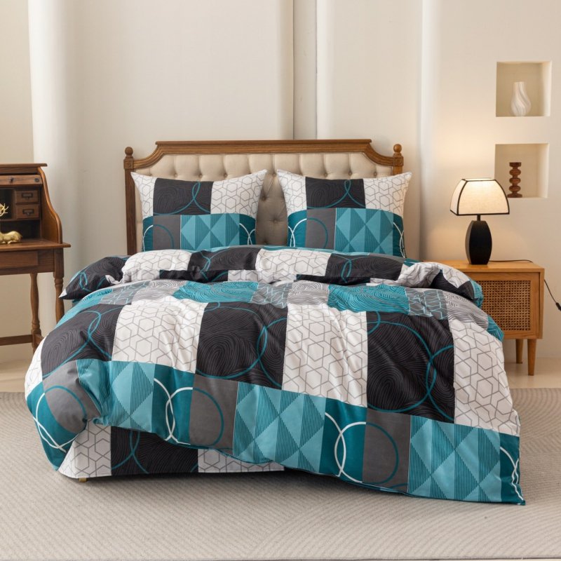 POŚCIEL 200x220 BAWEŁNA KOMPLET POŚCIELI BAWEŁNIANEJ + 2 POSZEWKI A-3055