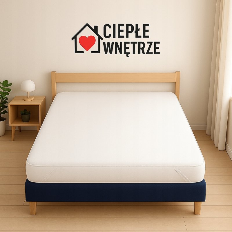 Ochraniacz na materac 100x200 NIEPRZEMAKALNY WODOODPORNY 90C topper Z GUMKĄ