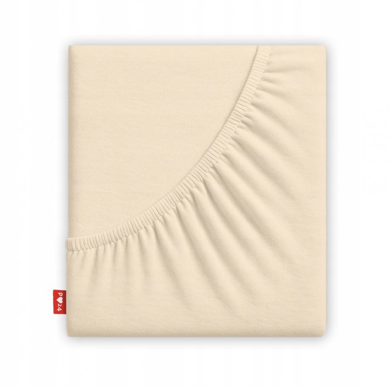 Prześcieradło 220x240 z Gumką GRUBA Bawełna Premium Bok 30 cm Kość słoniowa