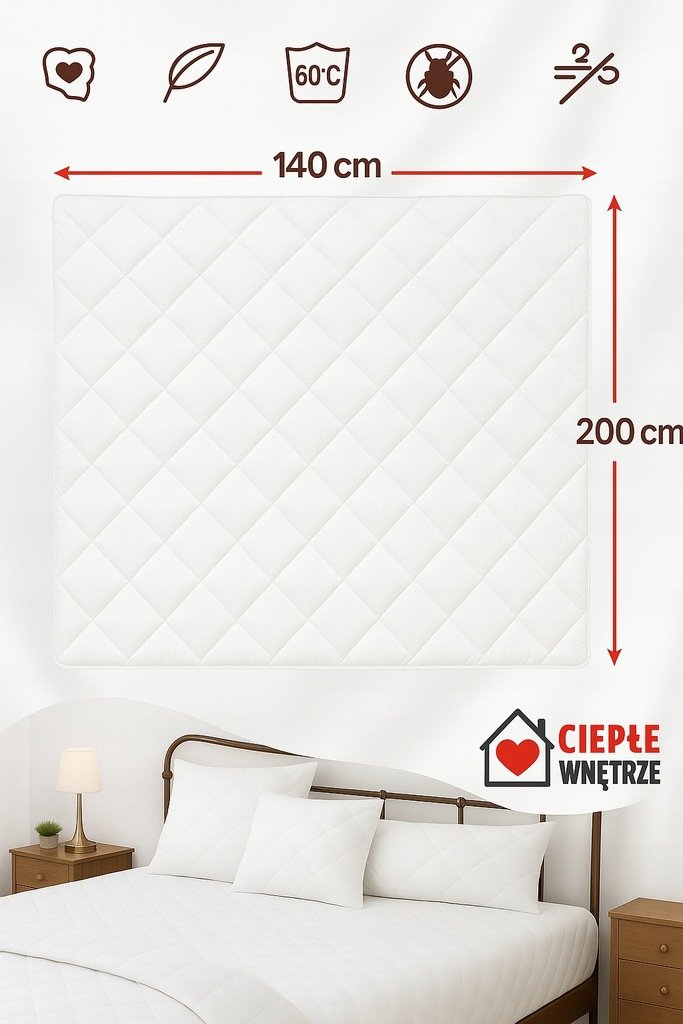 KOŁDRA - 140x200 CAŁOROCZNA 300G MIKROFIBRA