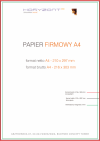 papier firmowy A4 / druk pełnokolorowy jednostronny 4+0, na papierze offset / preprint 90 g - 75 sztuk
