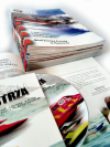 katalog A5, druk pełnokolorowy obustronny 4+4, na papierze kredowym, kreda 130 g, 32 str., 30 sztuk