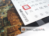 Kalendarz jednodzielny Eko Sky, płaski, druk jednostronny kolorowy (4+0), Folia błysk jednostronnie, Podkład - Karton 300 g, okienko czerwone - 40 sztuk