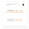 ulotka 120 x 120 mm, druk pełnokolorowy obustronny 4+4, na papierze offsetowym 170 g, 50 sztuk