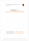 Katalog A6, 148 x 105 mm, całość druk pełnokolorowy, Ilość stron: 28, Okładka - papier kredowy 250 g + folia jednostronna, środek - papier kredowy 130 g, szycie zeszytowe - 40 sztuk