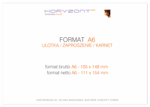 zaproszenie - karta A6, druk dwustronny, kreda 350 g, folia dwustronna - 500 sztuk