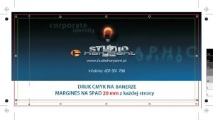 Baner laminowany ekono Frontlit 510g, oczka co 50 cm, 150 x 550 cm, 1 szt.