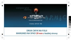 Folia samoprzylepna monomeryczna, Avery biała błysk, druk pełnokolorowy jednostronny 4+0, 1,3 m x 3 m