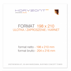ulotka 198 x 210 mm, druk pełnokolorowy obustronny 4+4, na papierze kredowym, 130 g, 150 sztuk  