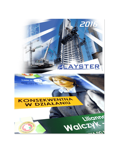 ulotka 198 x 210 mm, druk pełnokolorowy obustronny 4+4, na papierze offsetowym 170 g, 25 sztuk  