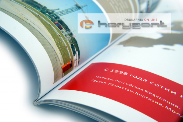 Katalog A4, 297 x 210 mm, druk pełnokolorowy, Ilość stron: 12, Okładka - papier kredowy 250 g + folia jednostronna, środek - papier kredowy 130 g, szycie zeszytowe - 400 sztuk