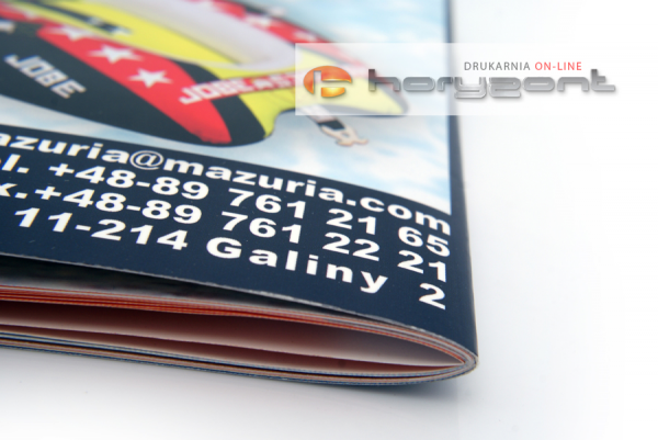 katalog A4, druk pełnokolorowy obustronny 4+4, na papierze kredowym, kreda 170 g, 44 str., 40 sztuk