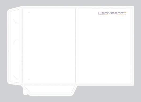 Szablon teczki Ekono Korona Hit 216 x 303 mm, jednobigowy lub dwubigowy. Plik pdf do pobrania.