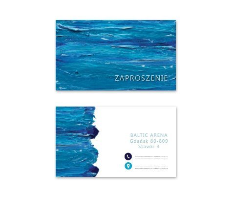 zaproszenie A5 - 148 x 210 mm, druk dwustronny, papier ozdobny Rives 250 g / Modigliani 260 g - 20 sztuk