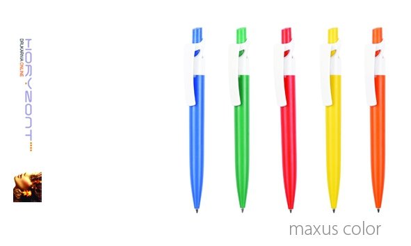 długopis MAXUS COLOR do nadruku,  nadruk Pantone z palety do wyboru 1+0 - 300 sztuk