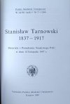 Rita Majkowska • Stanisław Tarnowski 1837-1917. Materiały z Posiedzenia Naukowego PAU 14 listopada 1997 - strona tytułowa