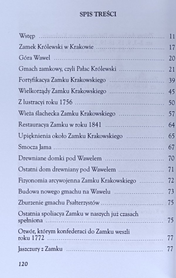 Ambroży Grabowski • Zamek królewski i Katedra na Wawelu spis treści